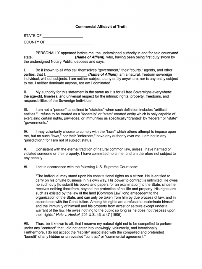 Affidavit of Truth: Pre-built template  signNow