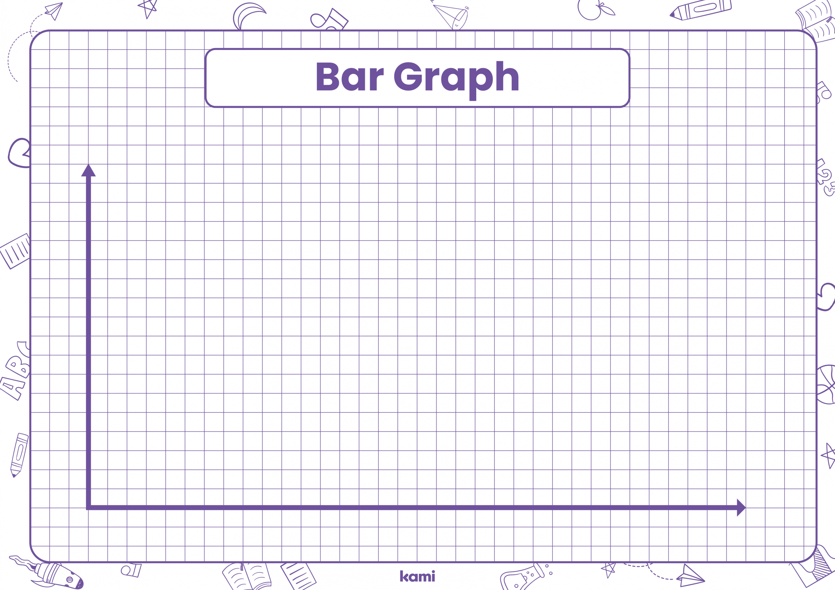 Blank Bar Graph Template  Landscape for Teachers  Perfect for