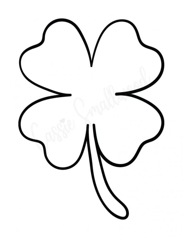 Cute Four Leaf Clover Printable Templates - Cassie Smallwood