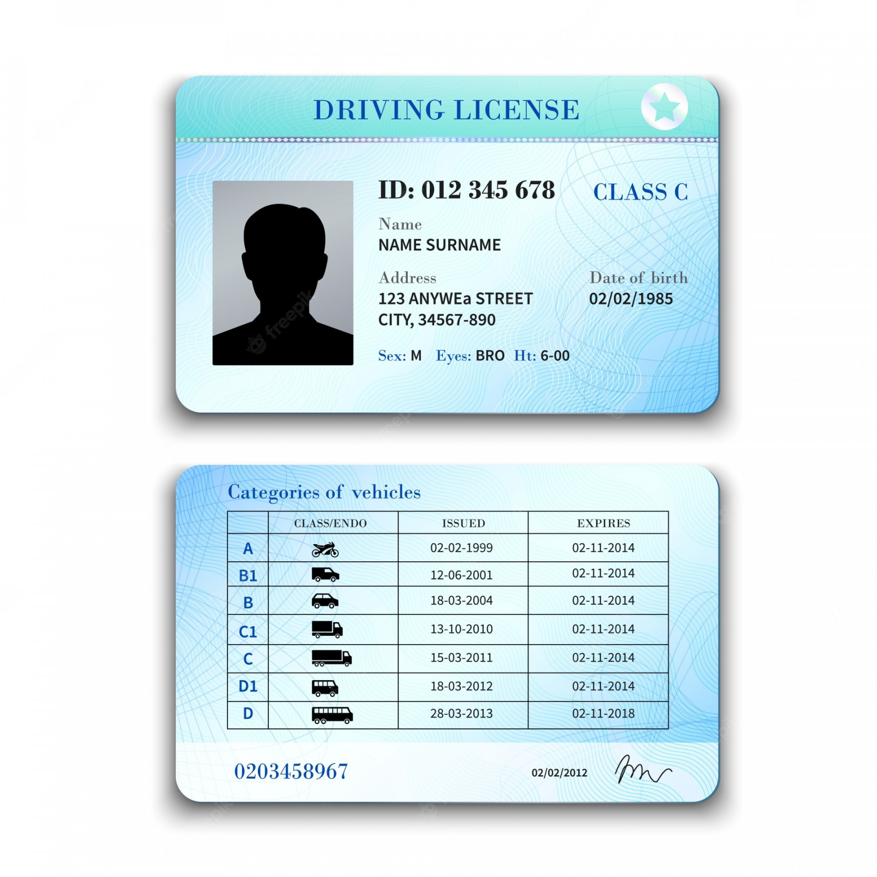 Drivers License Card - Free Download on Freepik