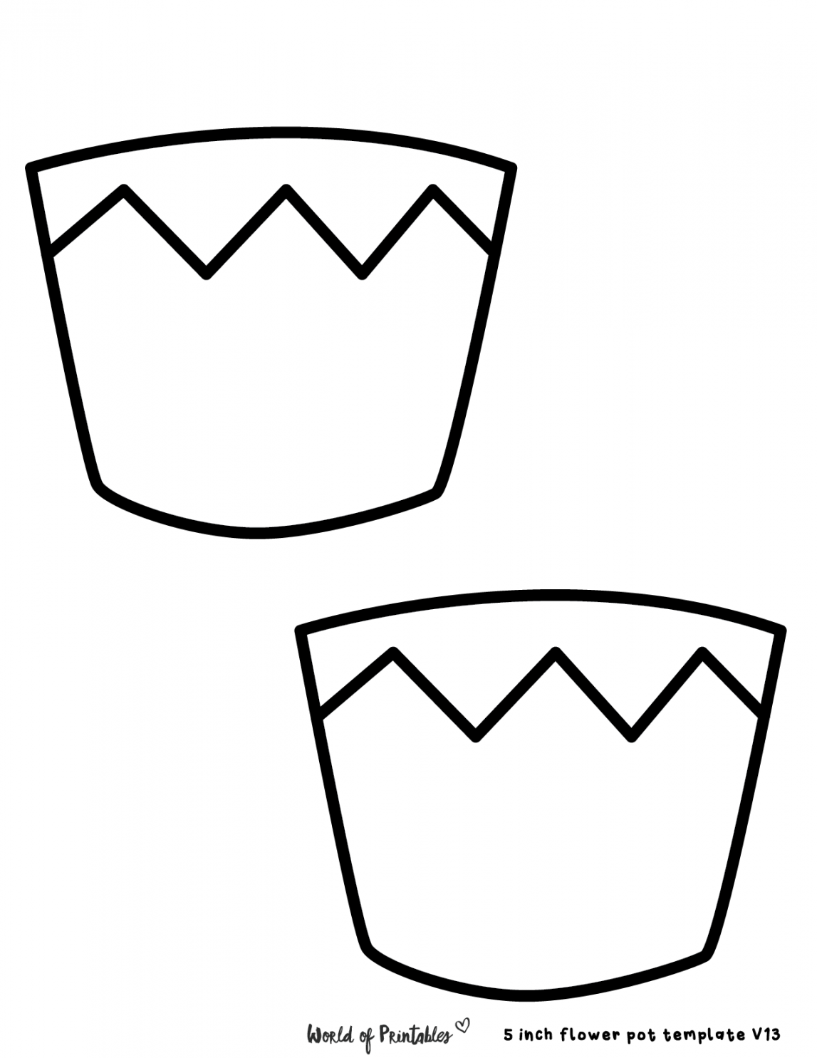 Flower Pot Templates - For Crafting & Coloring Activities