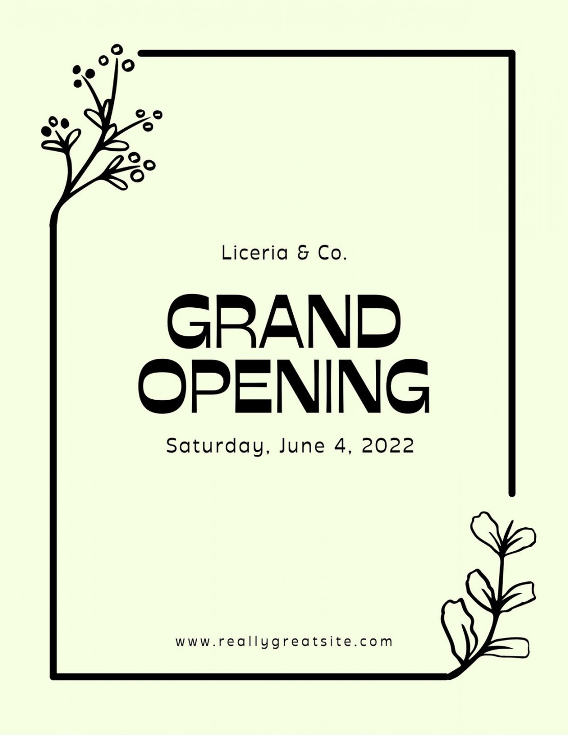 Free custom printable grand opening flyer templates  Canva