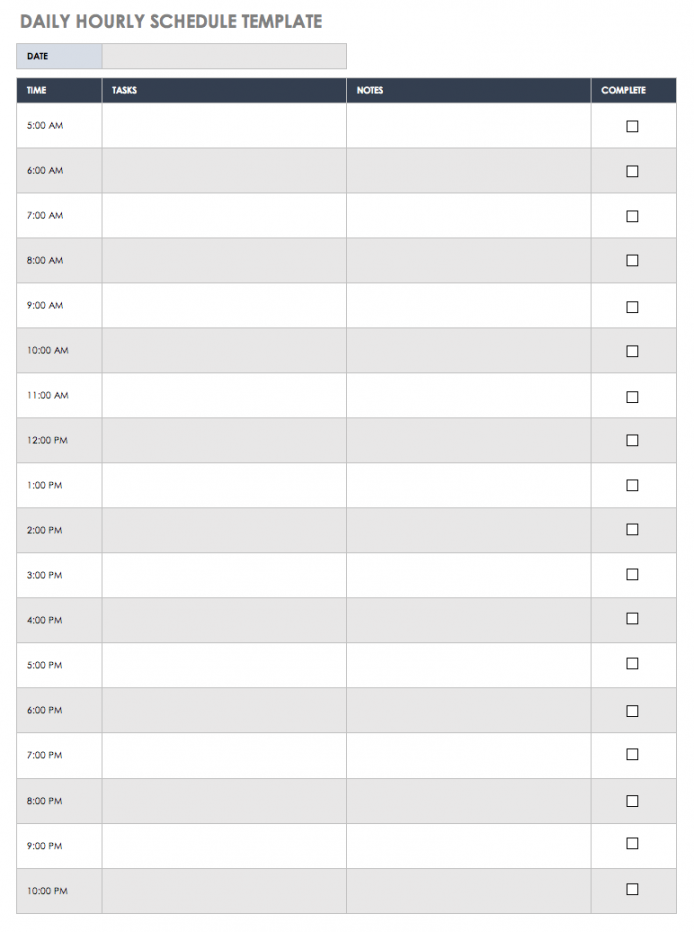 Free Daily Work Schedule Templates  Smartsheet