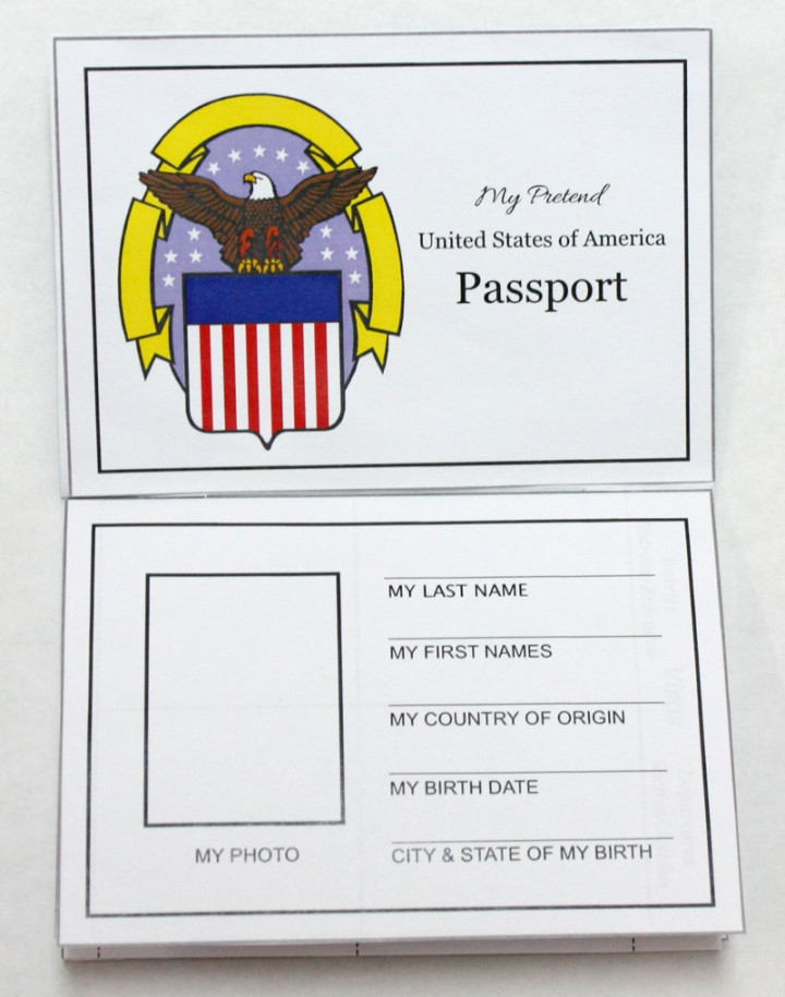 Free Travel Printables For Kids: Pretend Passport