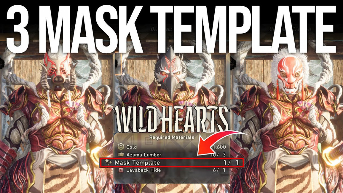 How To Get " MASK TEMPLATE" in WILD HEARTS (Ornaments Materials)