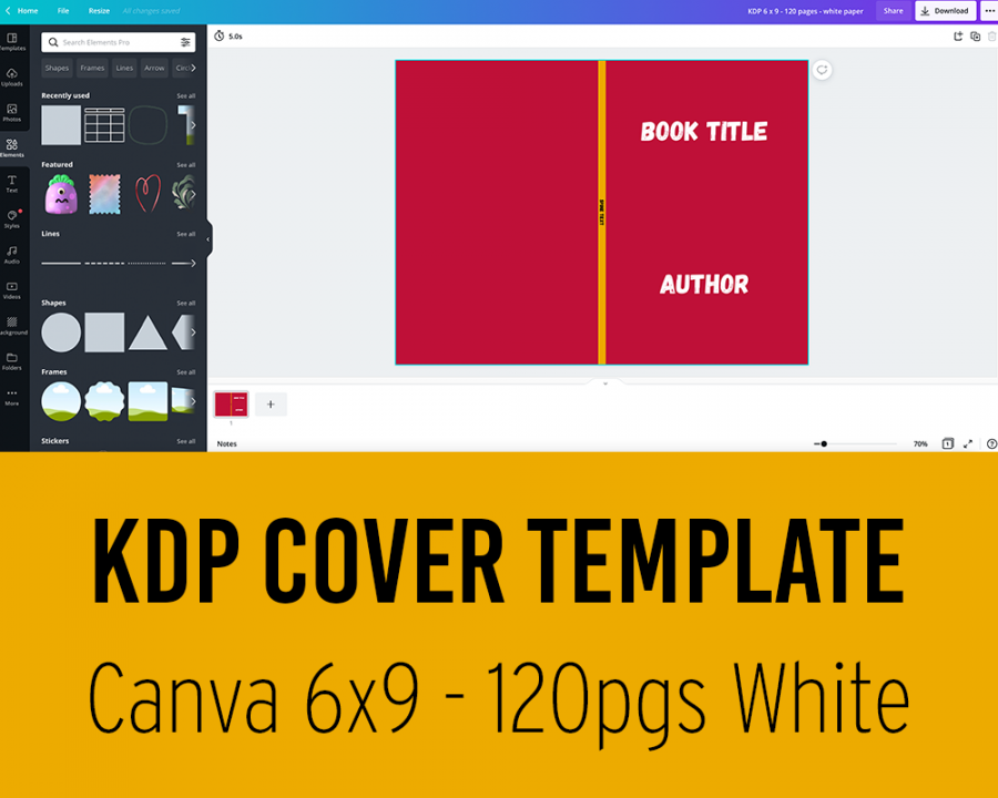 KDP Cover Template (Canva)  x  -  Pages White Paper