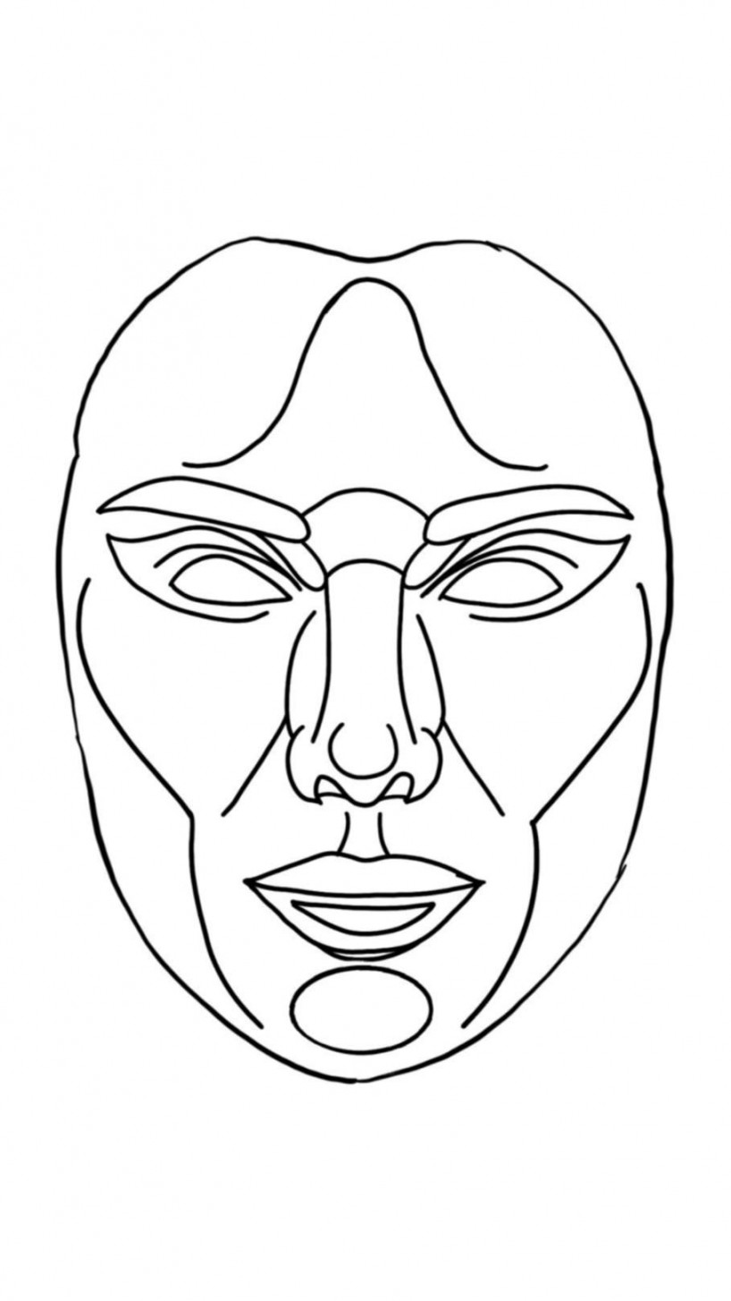 perfect face in   Face template, Geometric face, Face stencils