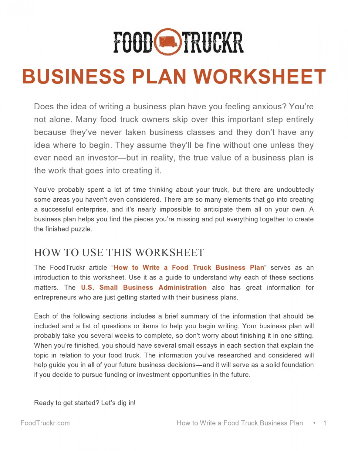 Proven Food Truck Business Plans (PDF, Word) - TemplateArchive