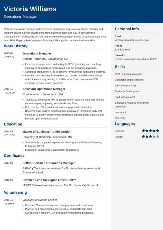 Top + Free Resume Templates for Microsoft Word in