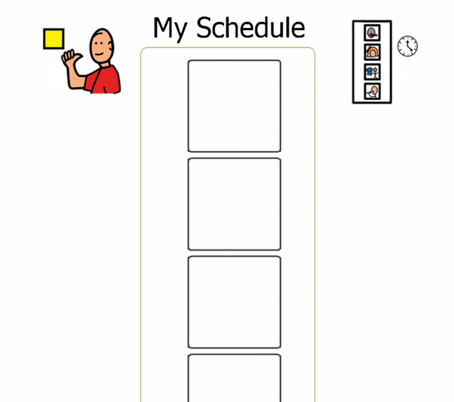 Visual schedule template  Schedule template, Visual schedule