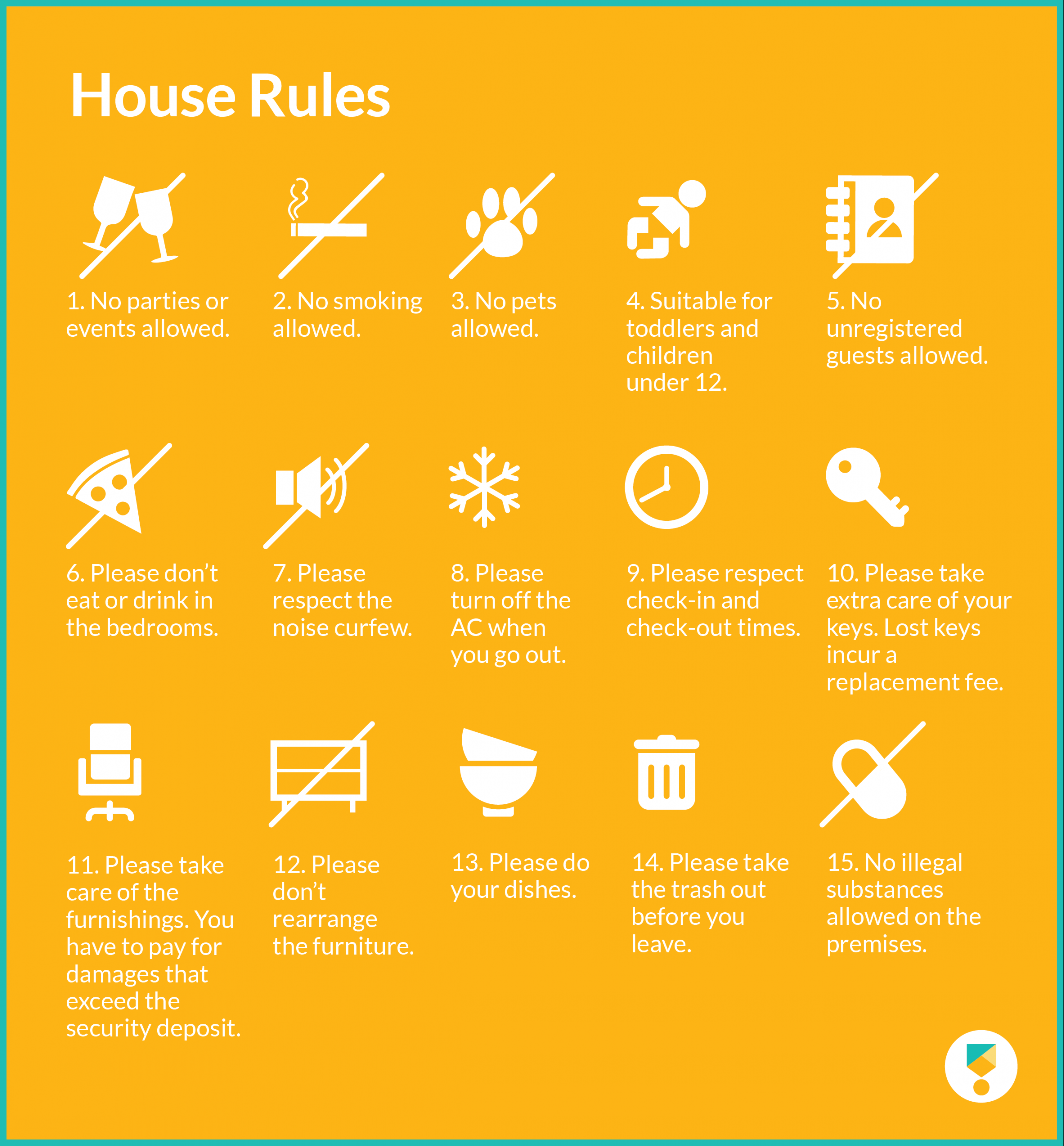 Airbnb House Rules Template:  Examples of Essential House Rules