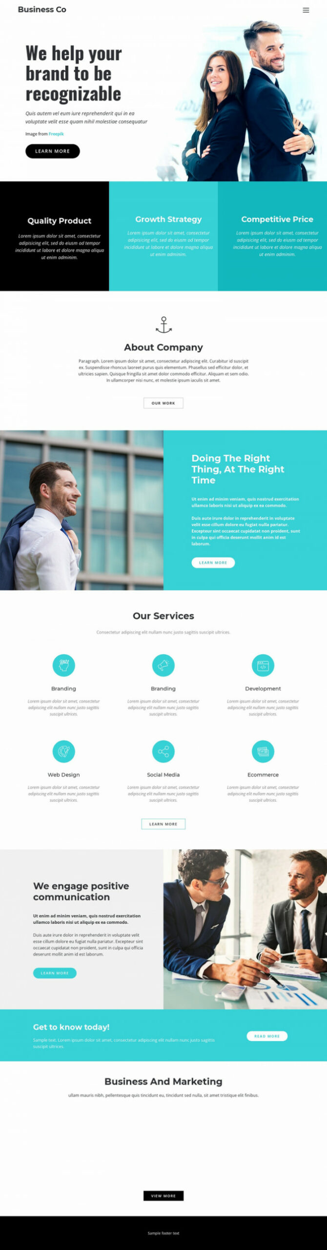 Business company Website Template