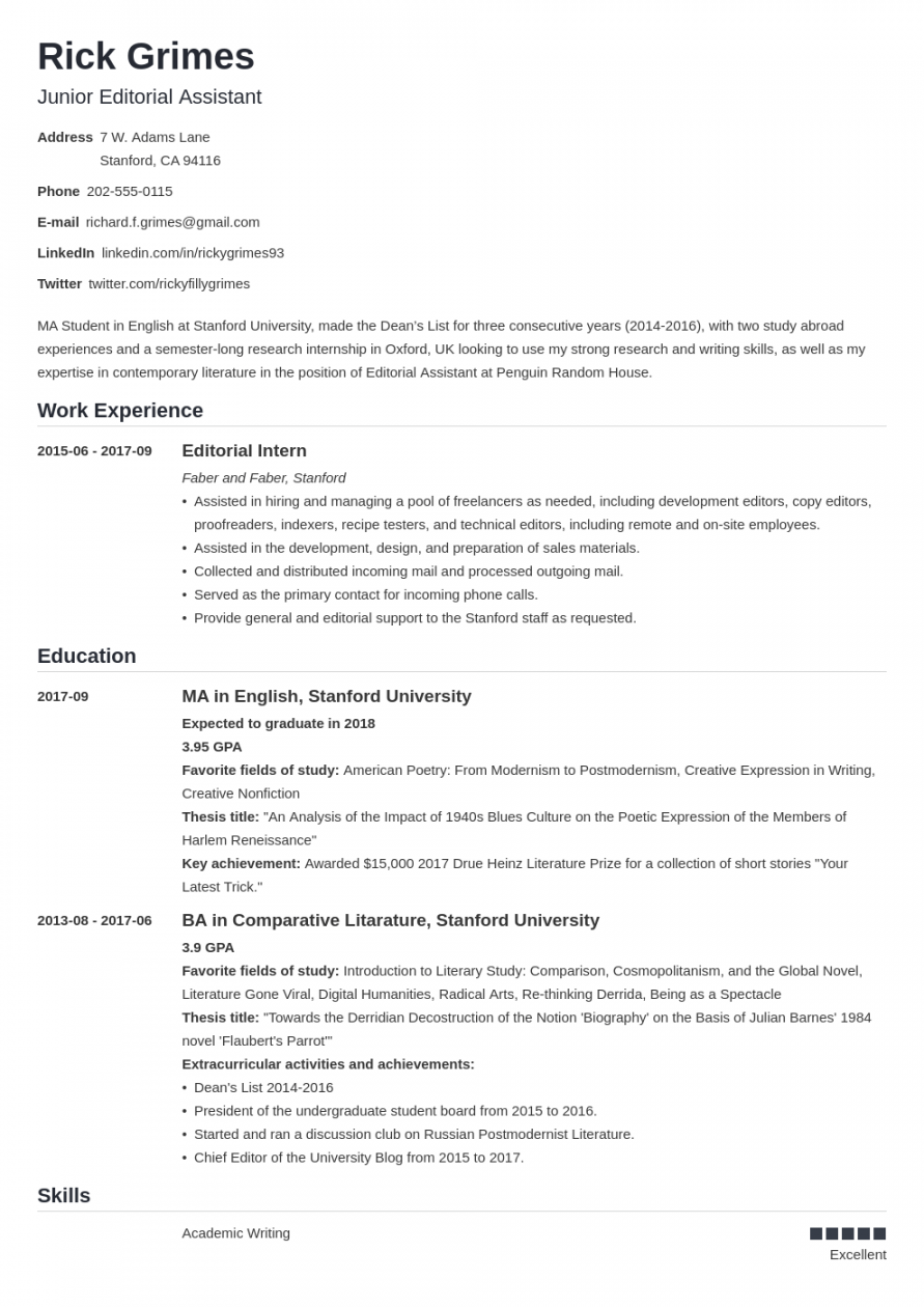 Entry Level Resume Examples for  [Templates & Tips]