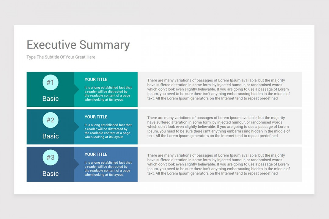 Executive Summary PowerPoint PPT Template  Nulivo Market