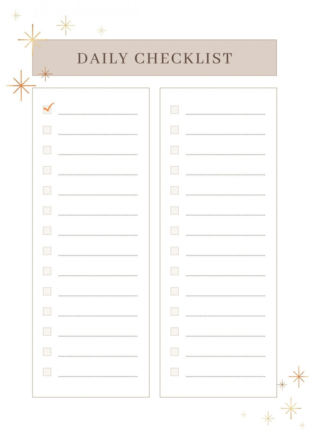 Free, custom downloadable checklist templates  Canva