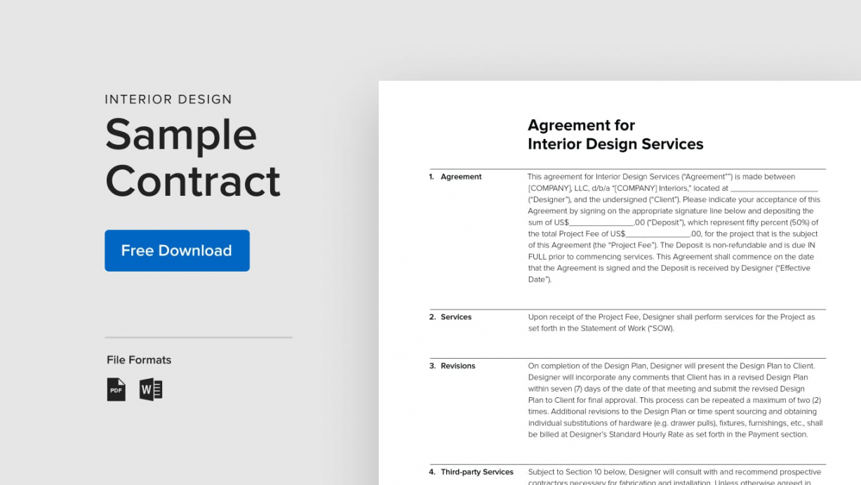 FREE Interior Design Contract Template & Writing Guide  Houzz Pro