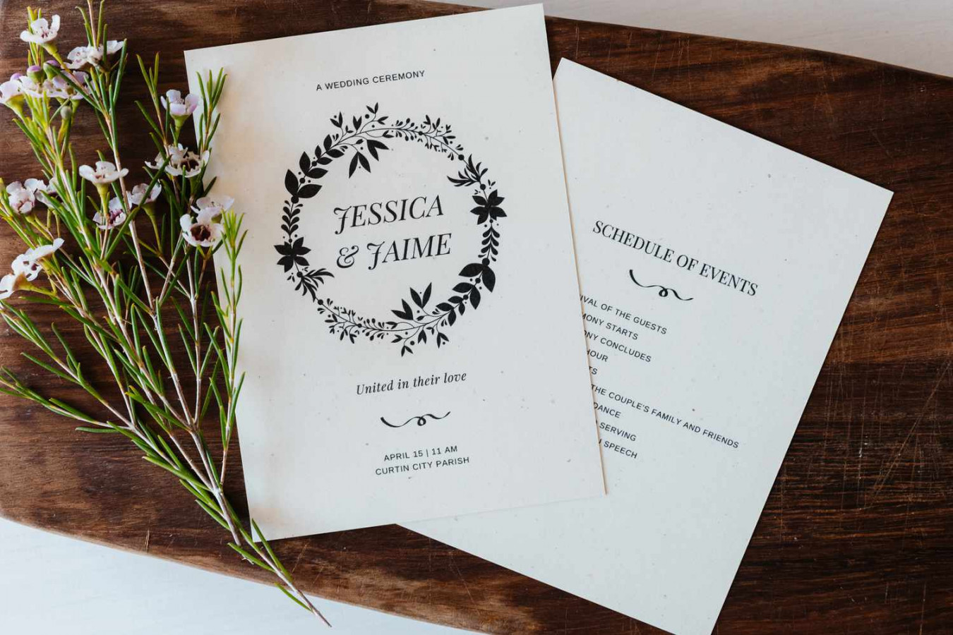 Free Wedding Program Templates You Can Customize