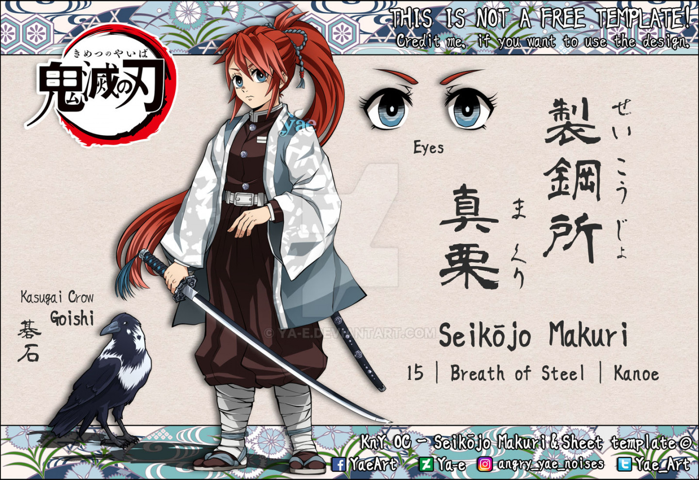 Kimetsu no Yaiba] Seikojo Makuri - OC SHEET by Ya-e on DeviantArt