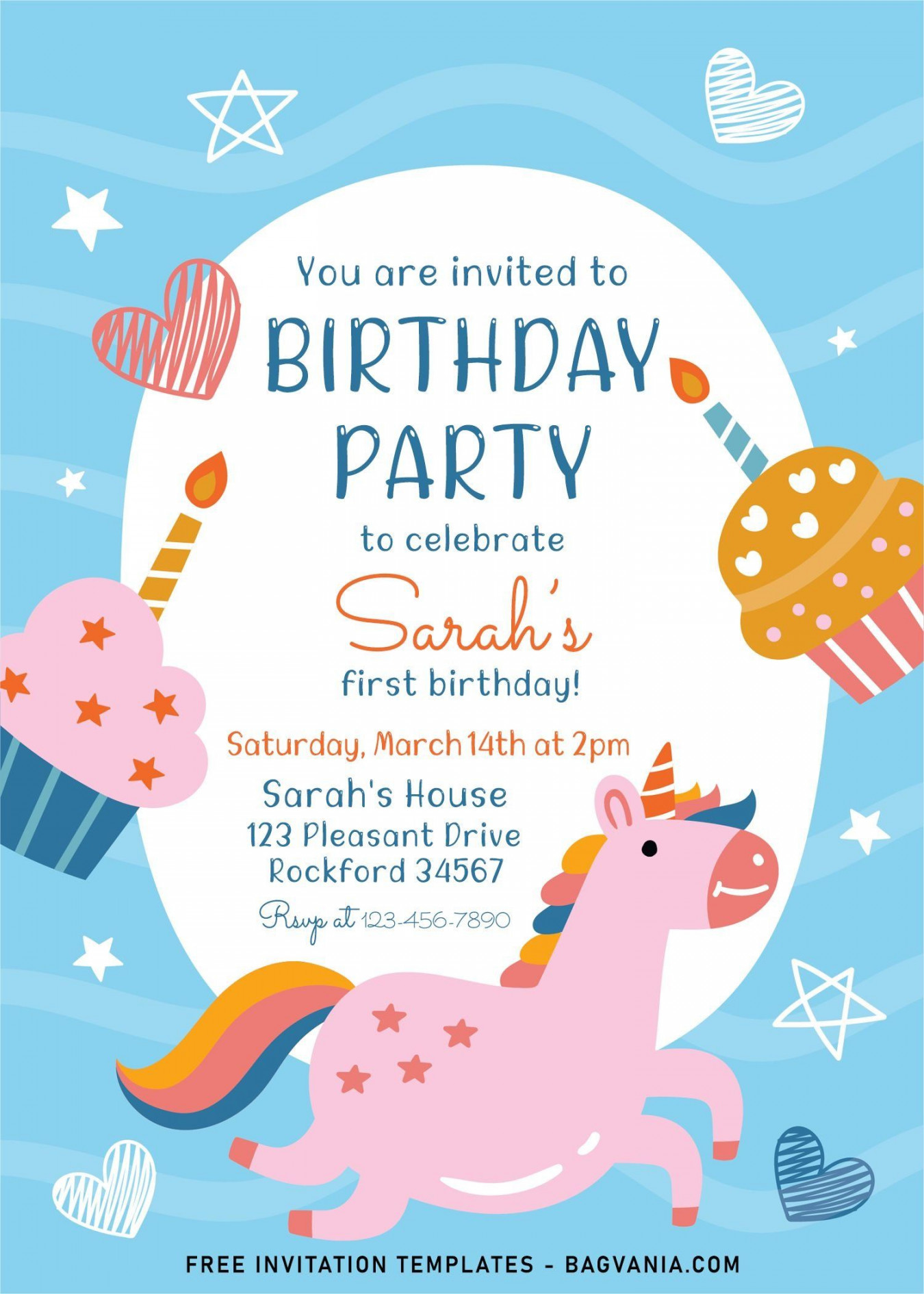 Pin on FREE Birthday Invitation Templates - Bagvania