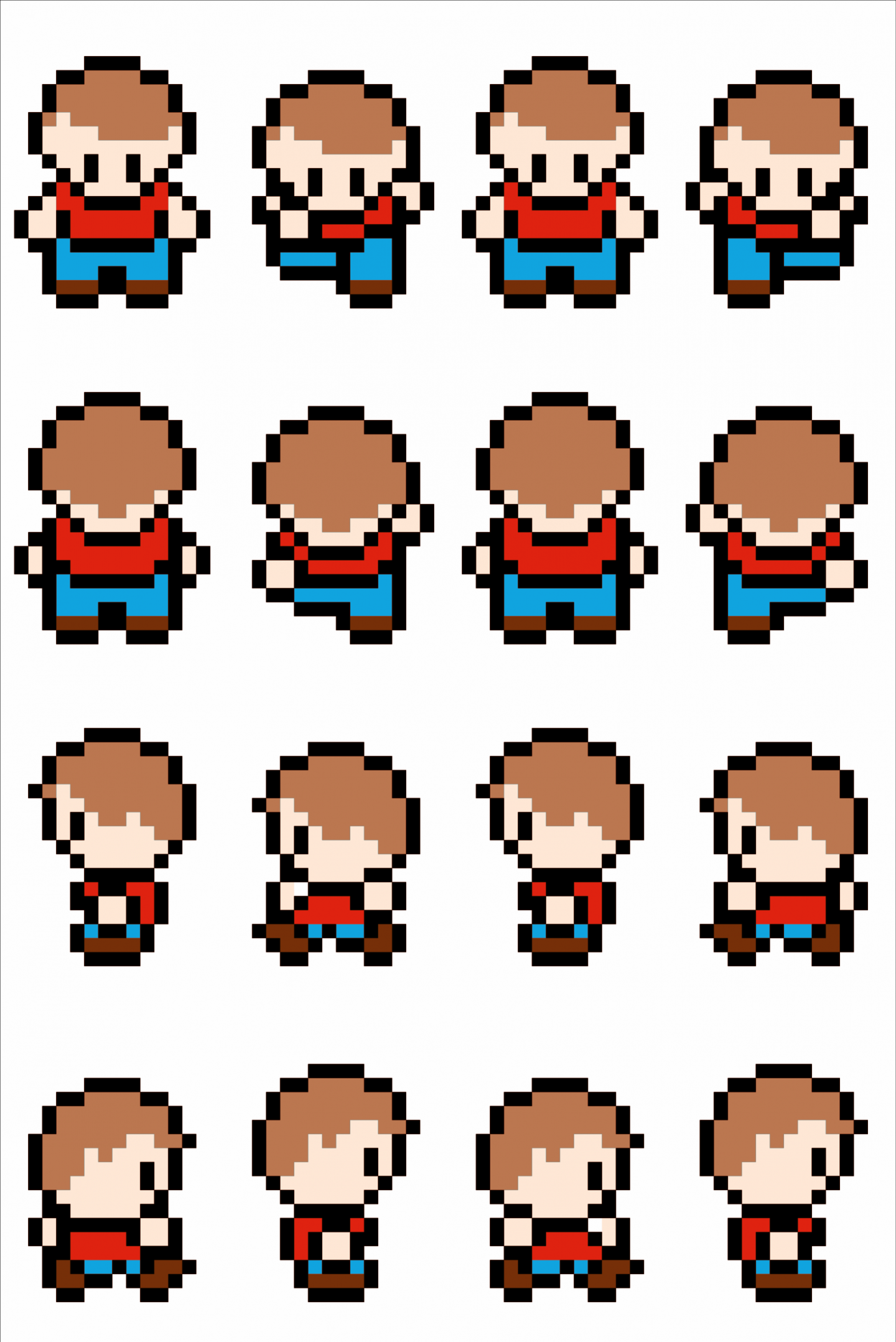 Retro Character Sprite Sheet by @isaiah, Another sprite sheet