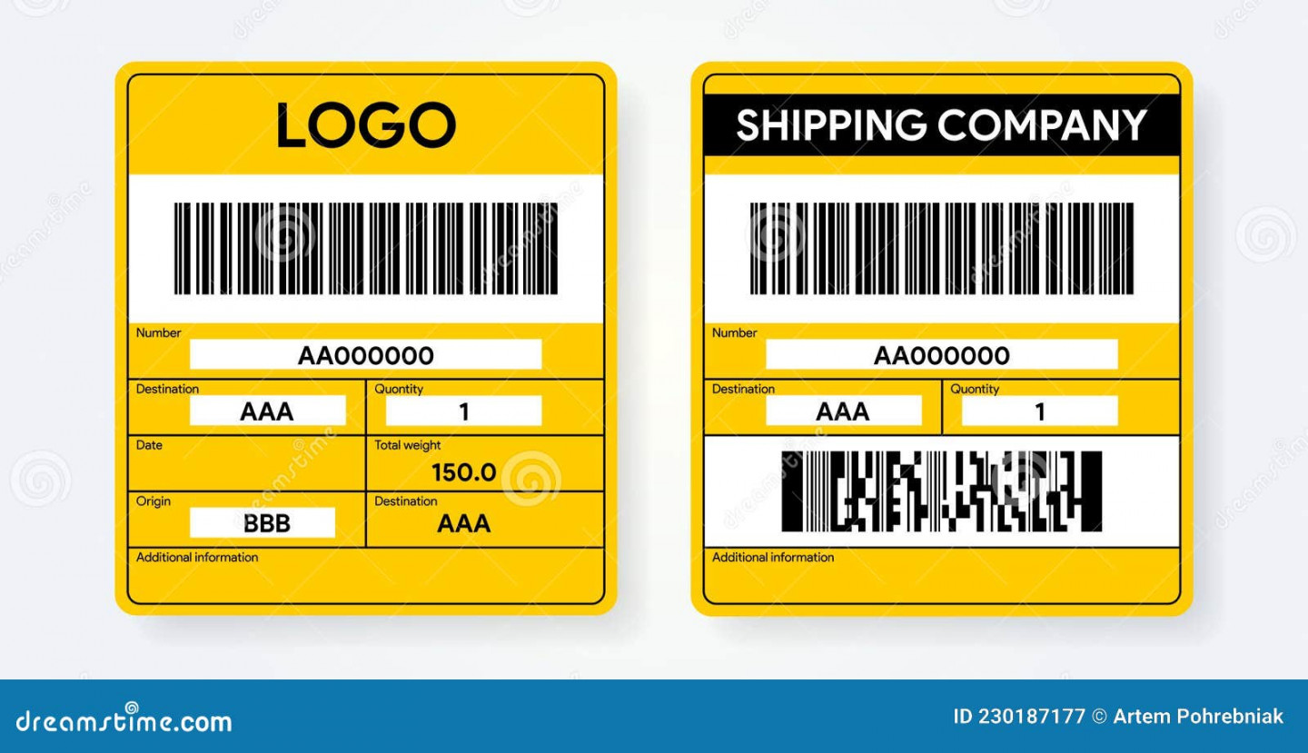 Shipping Label Template. Express Delivery