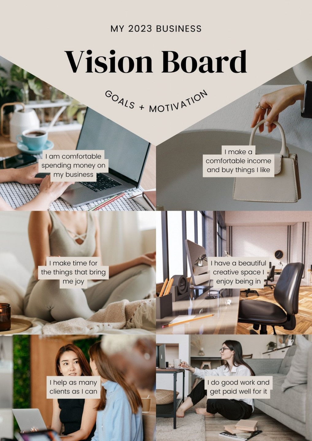 Free and customizable vision board templates