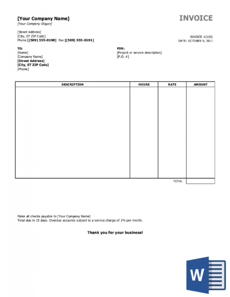 Free Invoice Templates Download - All Formats and Industries