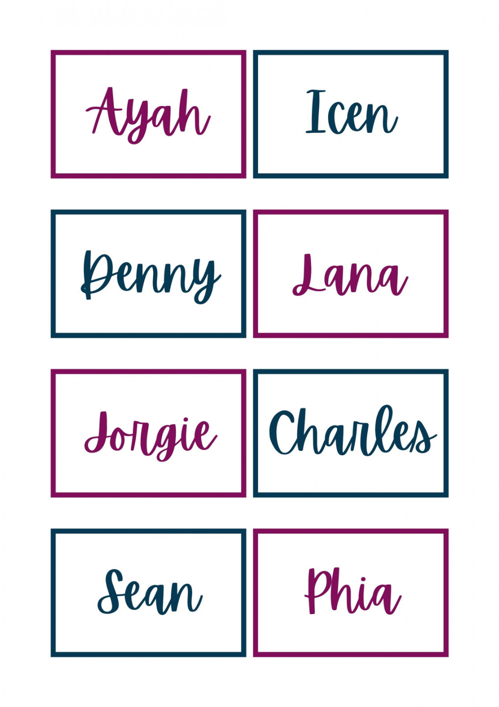 Free, printable, customizable name tag templates  Canva