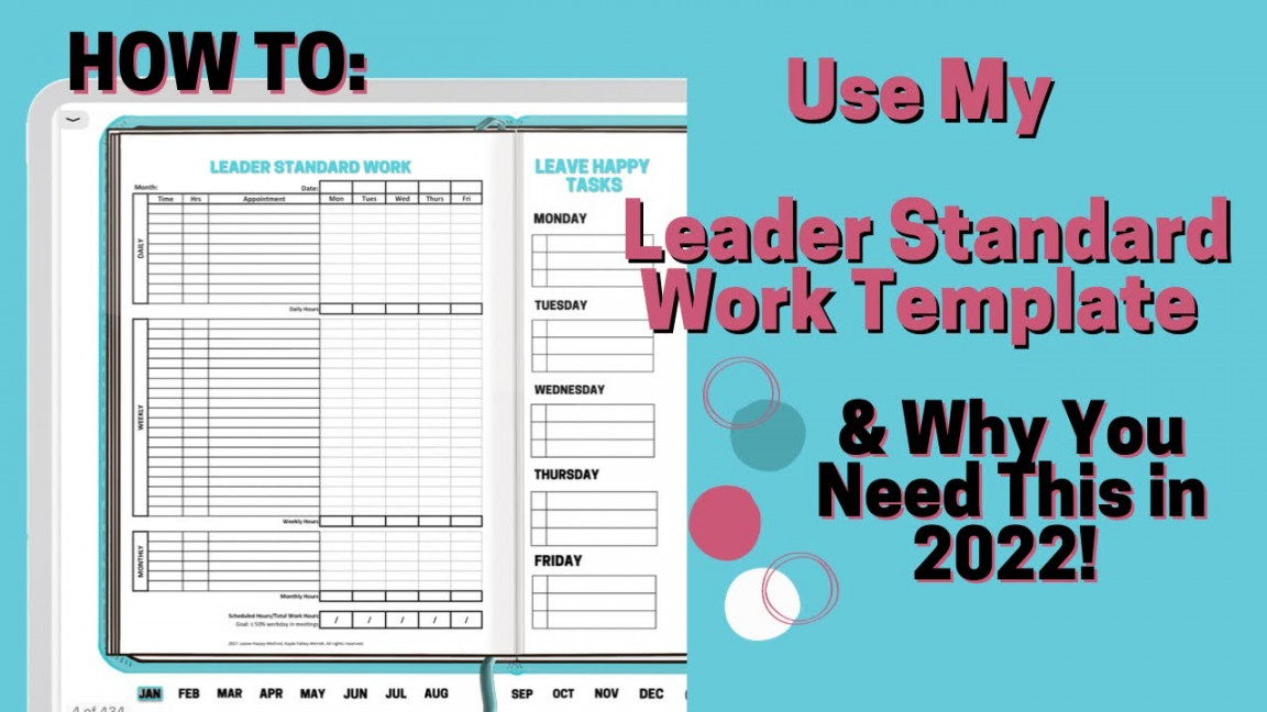 How to Use My Leader Standard Work Template  Leader Standard Workbook  Goodnotes & OneNote Bundle