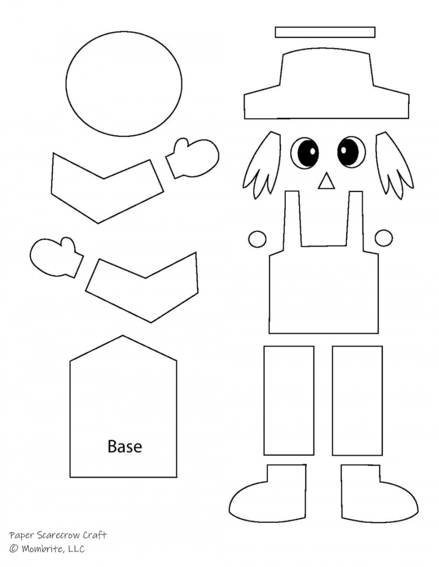 Movable Paper Scarecrow Craft [Free Template]  Mombrite