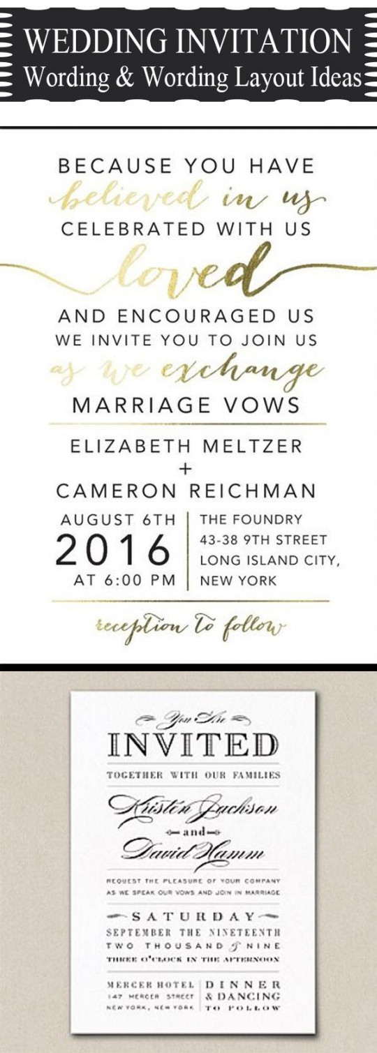 Popular Wedding Invitation Wording & DIY Templates Ideas