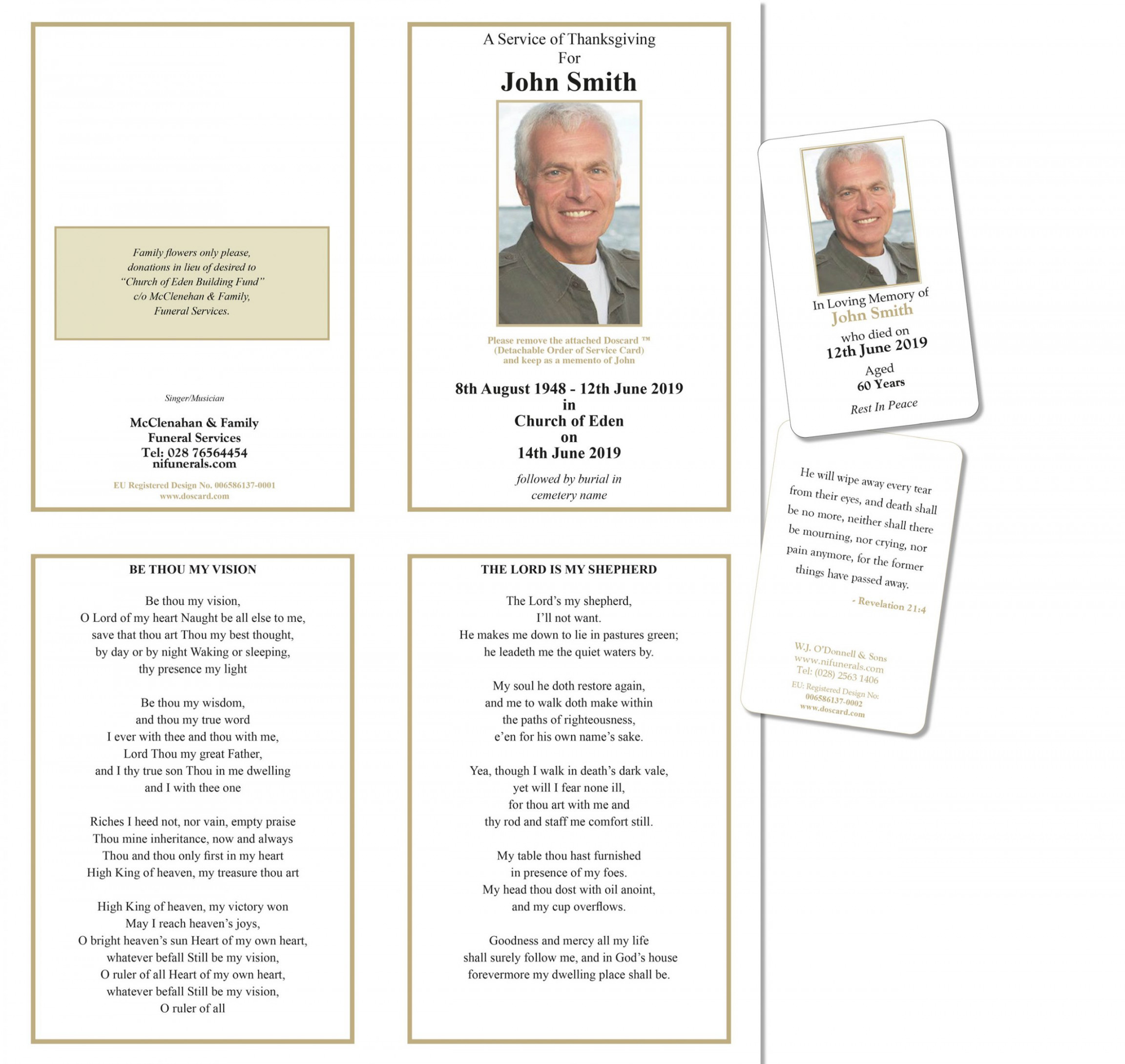 Create a Funeral Order of Service Template