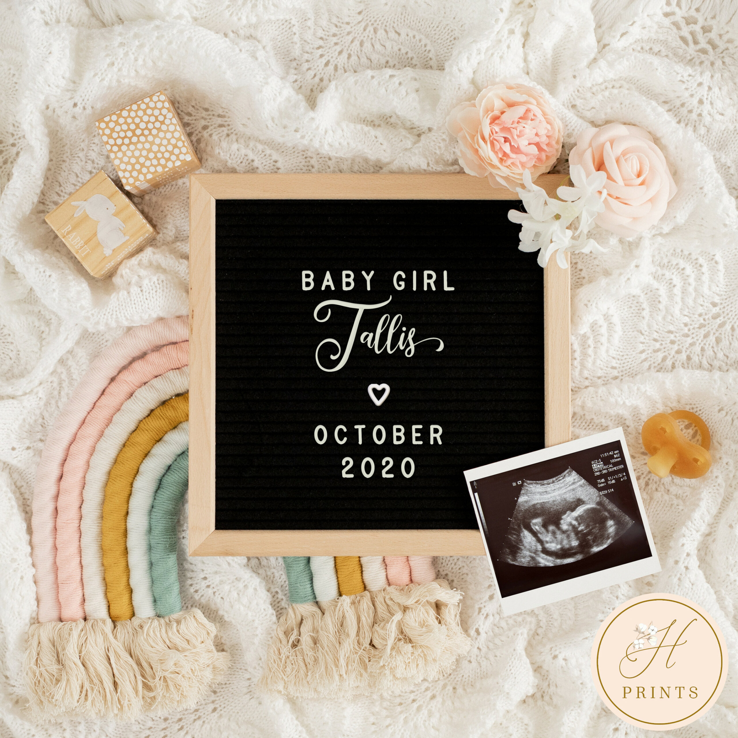 Editable Baby Girl Pregnancy Announcement Template for Social - Etsy