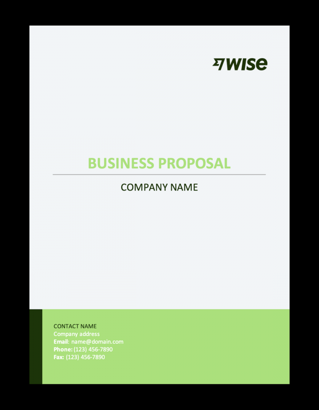 Free Business Proposal Template in Word - Wise