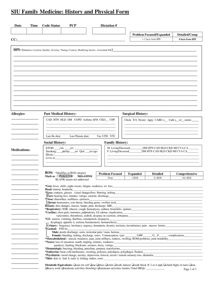 History and physical template: Fill out & sign online  DocHub