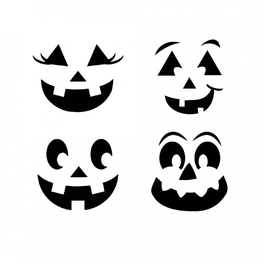 Jack-o-Lantern/Pumpkin Faces Club Box Stencil