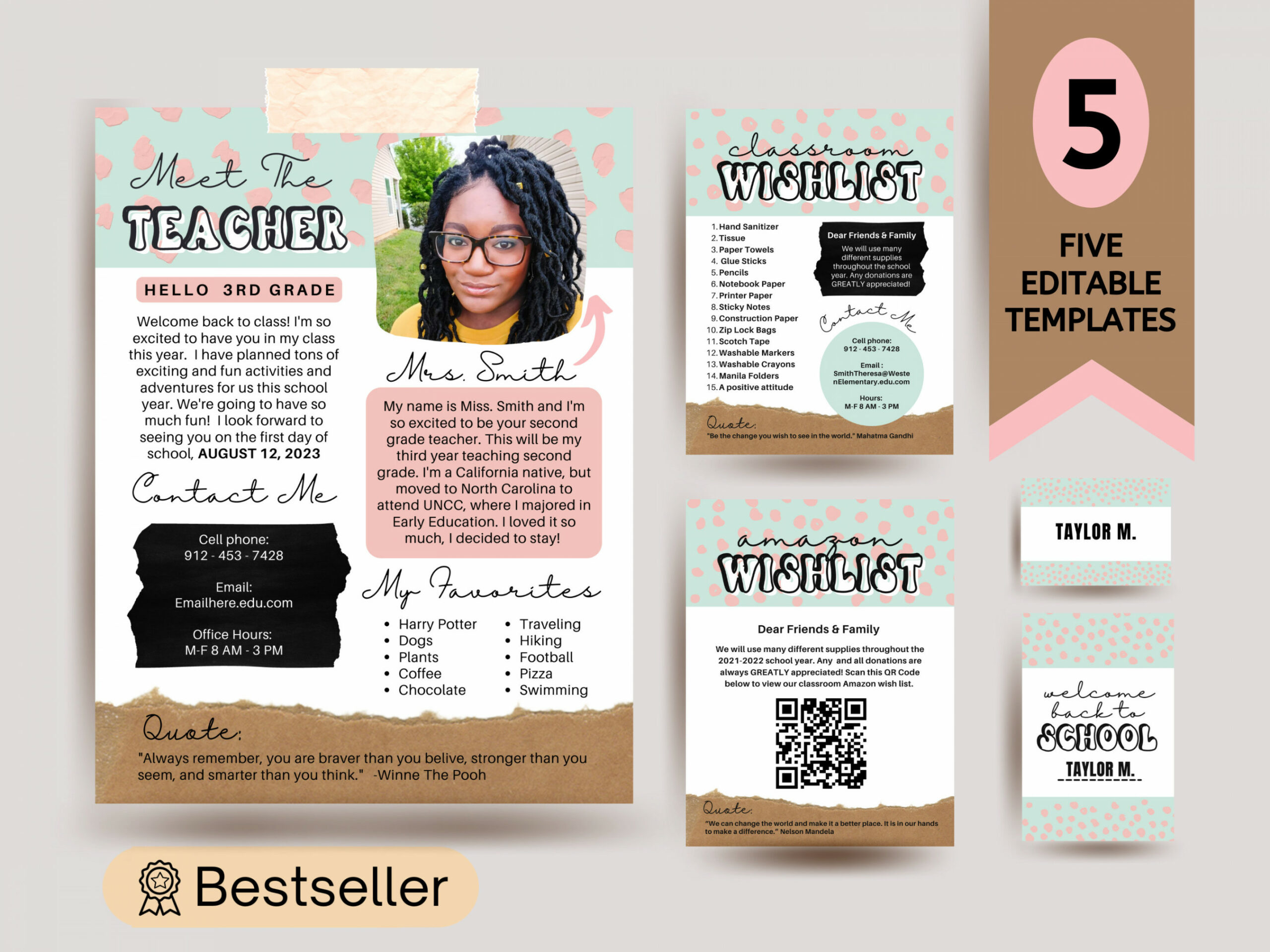 Meet the Teacher Template Back to School Newsletter - Etsy Sweden