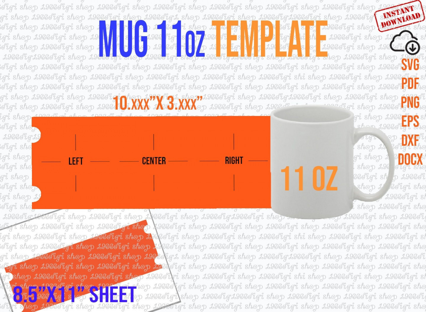 Mug oz Template  Oz Mug Template for Sublimation Full - Etsy