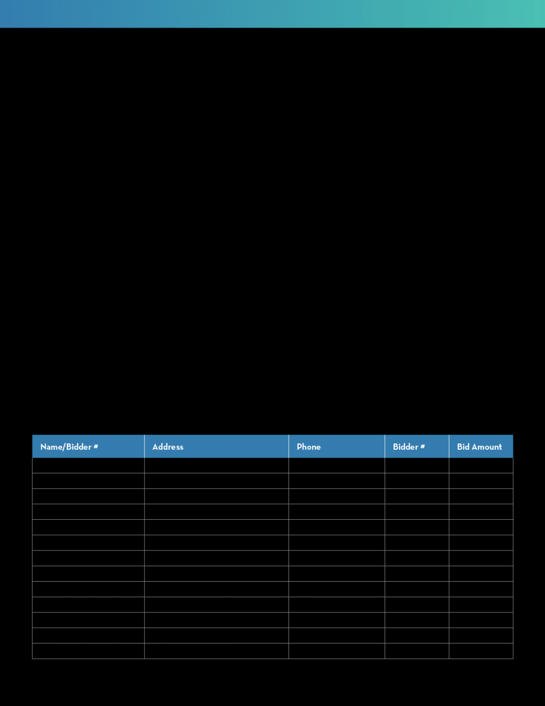 Silent Auction Bid Sheets: Template & Complete Guide