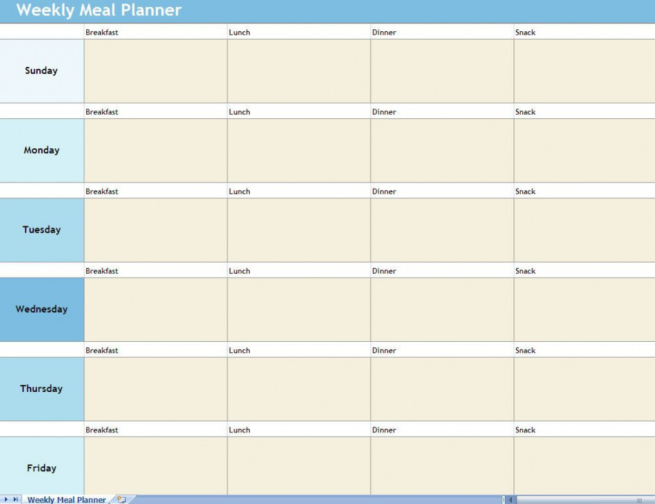 weekly meal planner Archives - My Excel Templates  Weekly meal