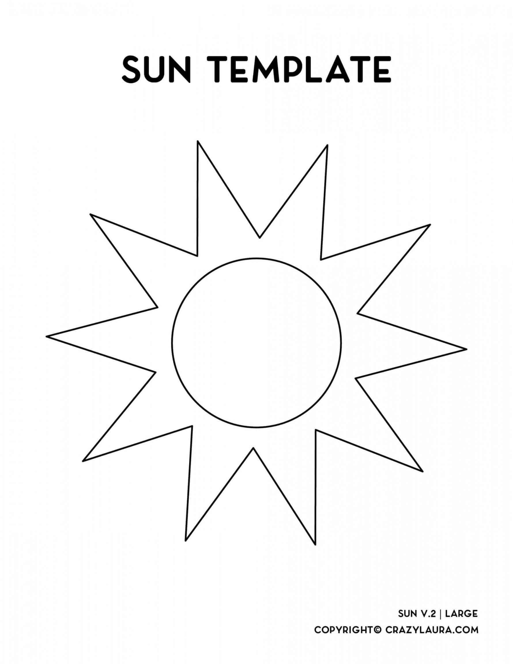 Free Sun Template Outlines & Craft Printables  Sun template