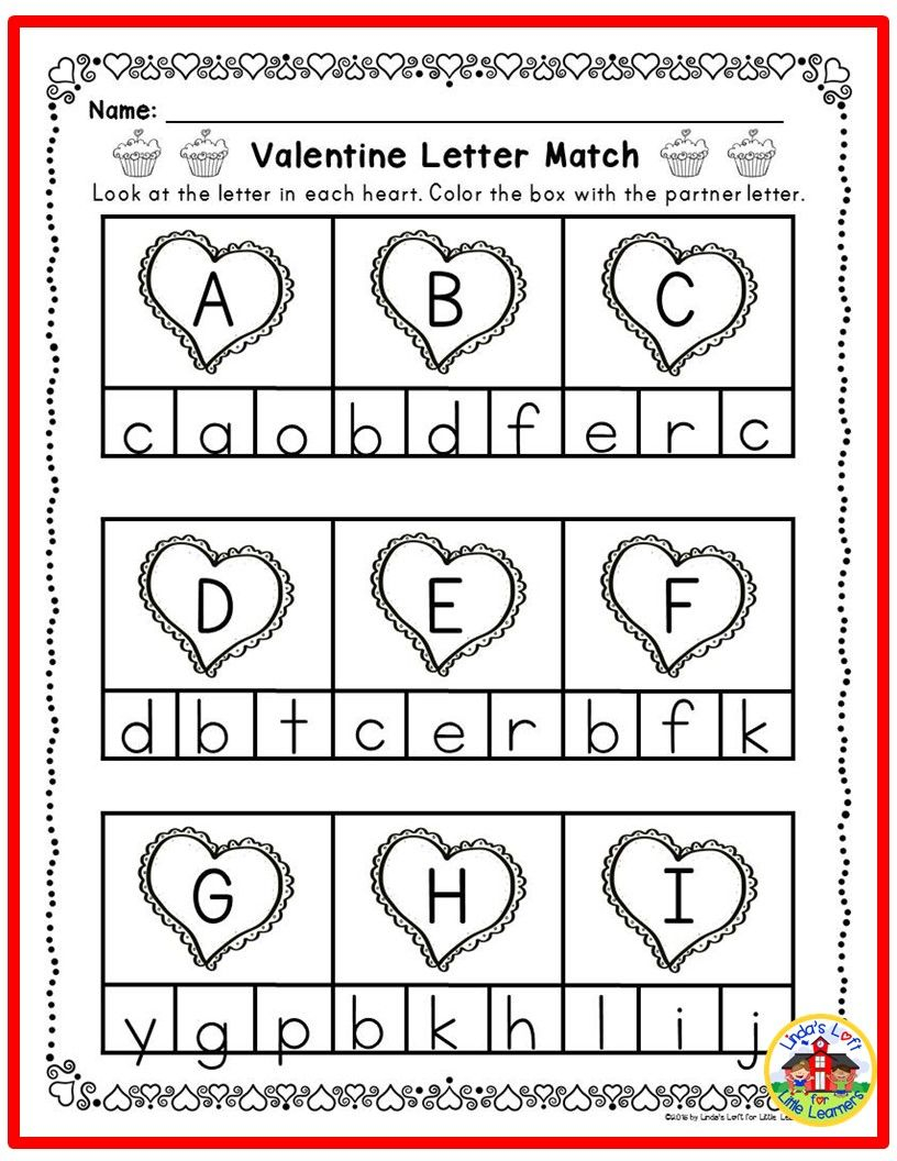 20 Valentine Worksheets Preschool English Free