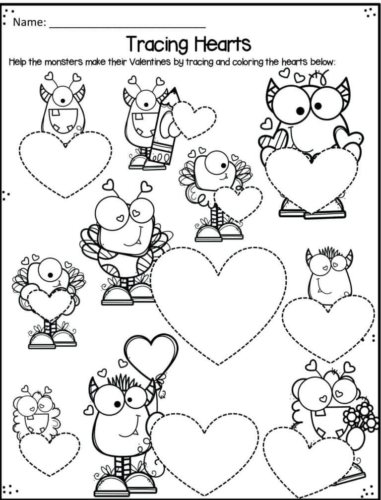 20 Valentine Worksheets Preschool Pdf Free