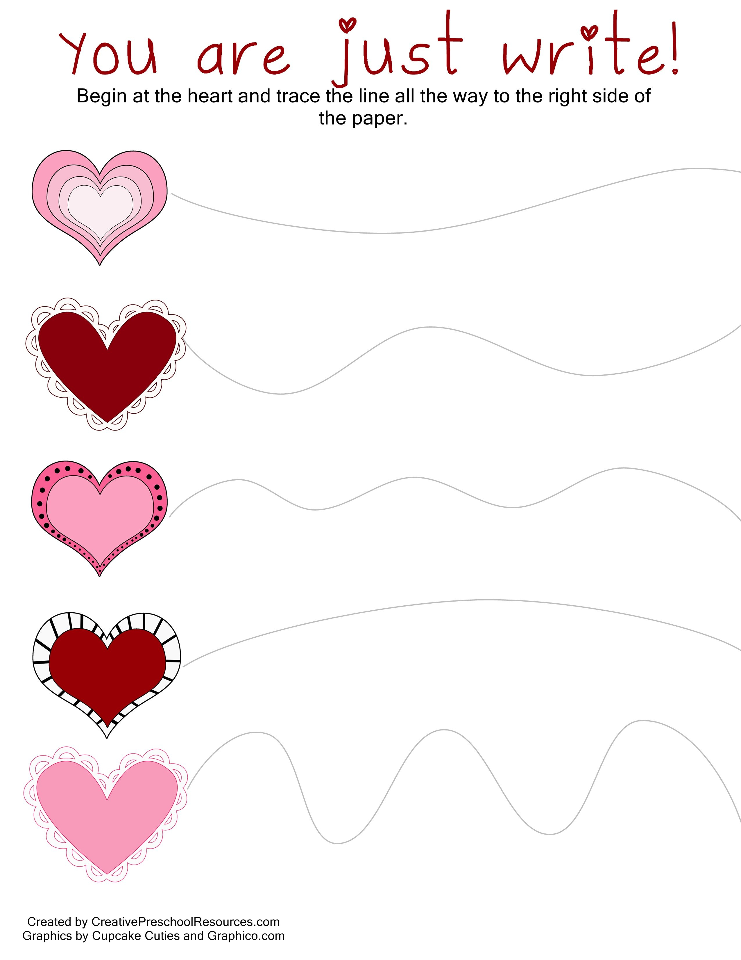 35 Valentine Worksheets Preschool Booklet Free