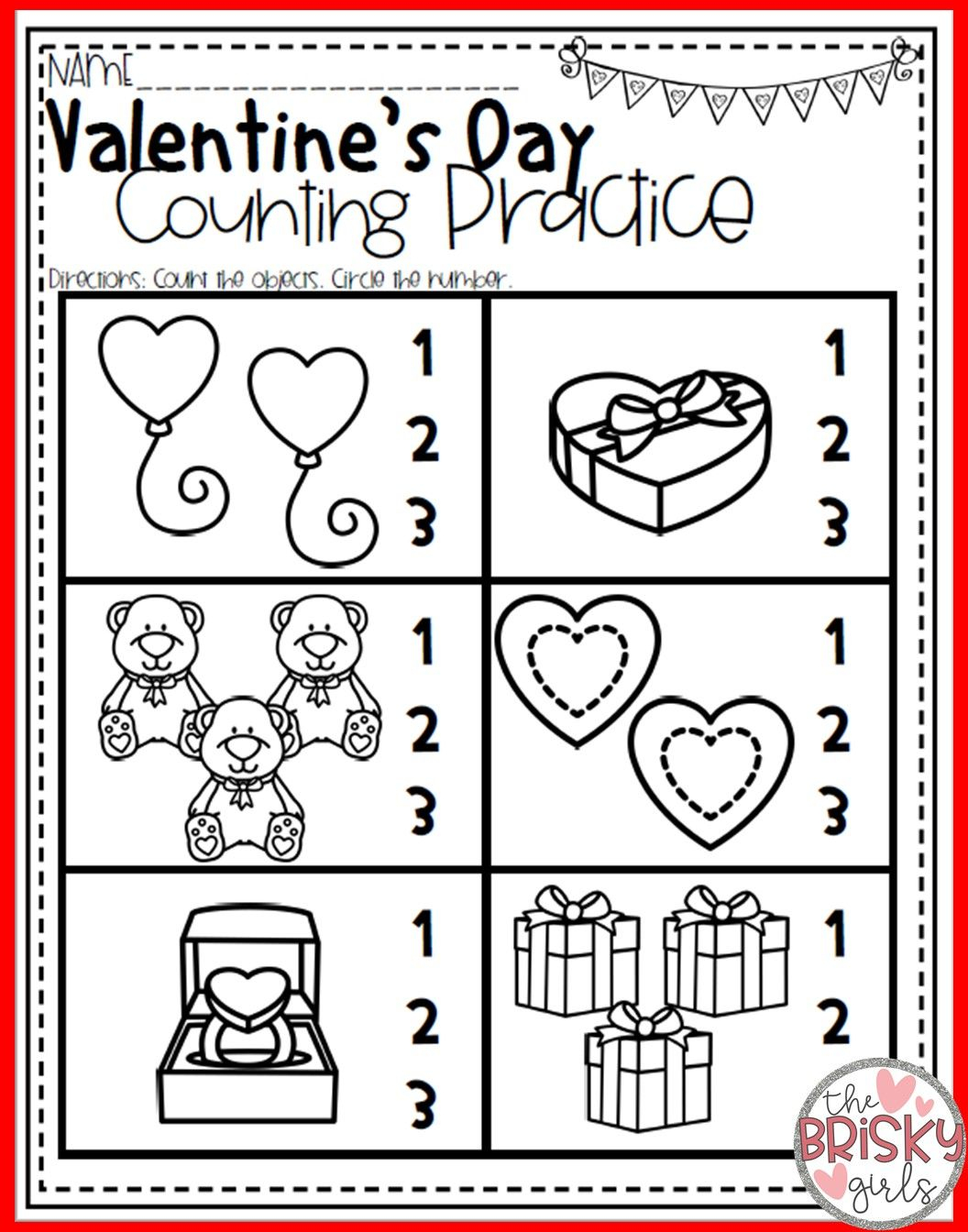 35 Valentine Worksheets Preschool Grade 1 Download