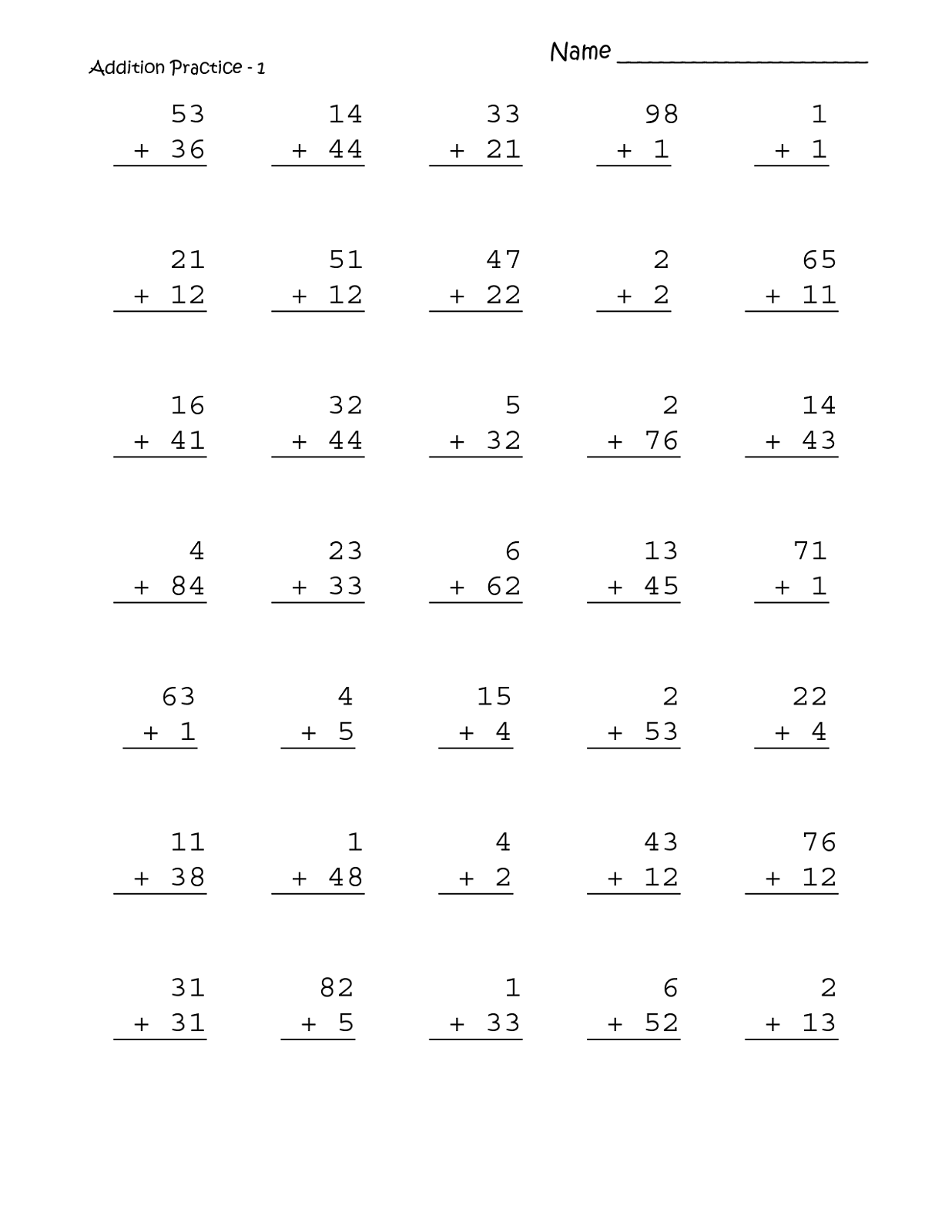 30 1St Grade Worksheets Math