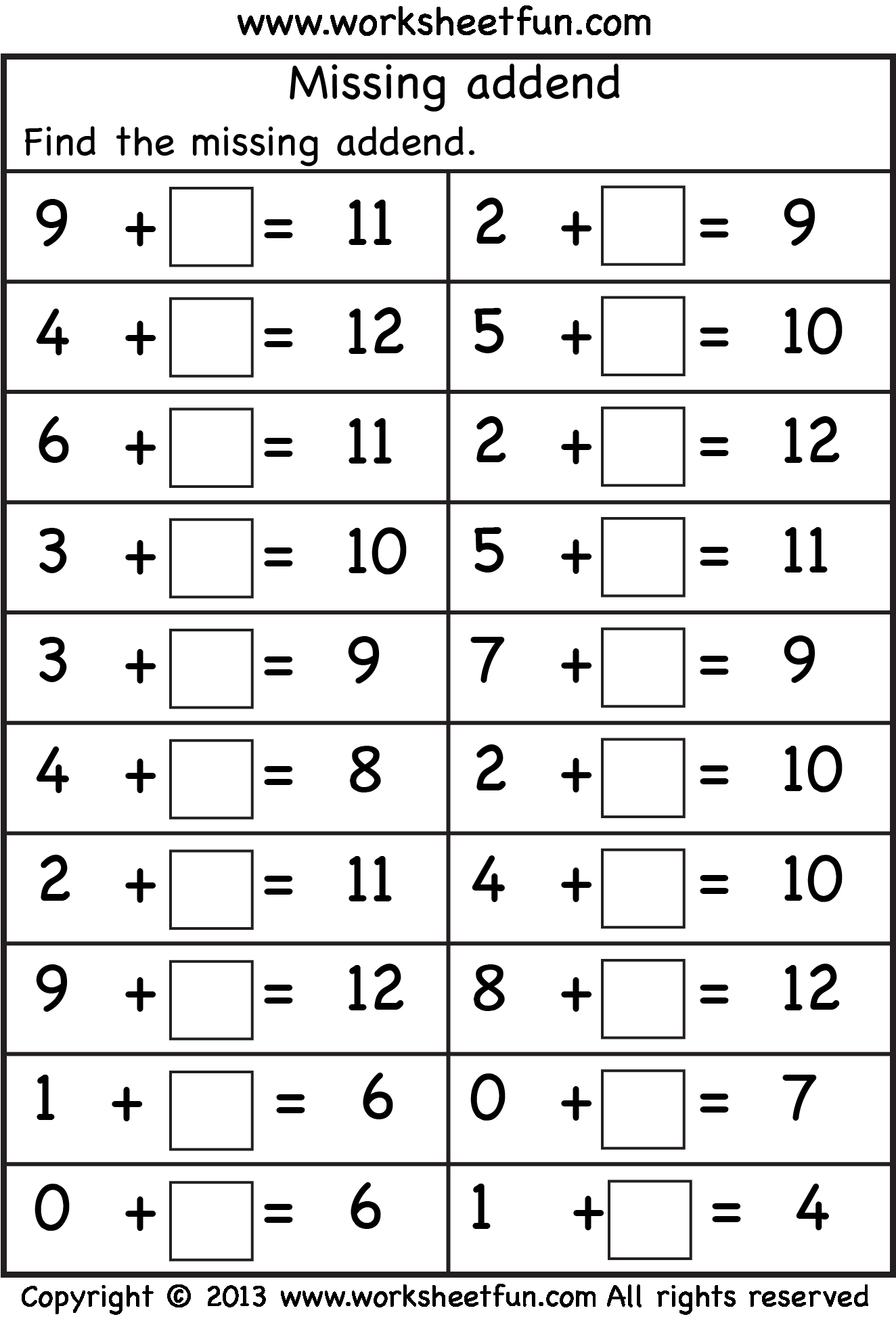 30 1St Grade Worksheets Math