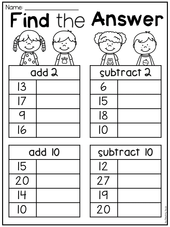 30 1St Grade Worksheets Math