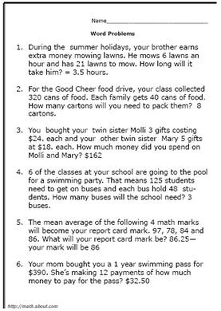 30 4Th And 5Th Grade Math Worksheets