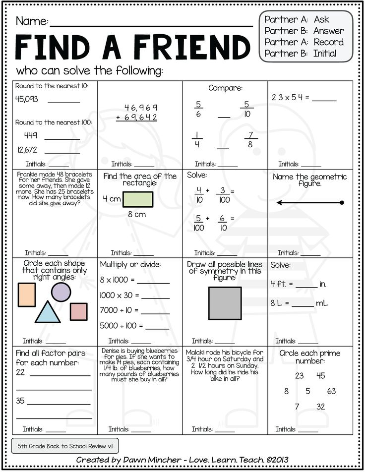 30 4Th And 5Th Grade Math Worksheets